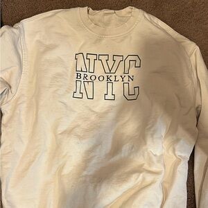 Brandy Melville Cream NYC Sweatshirt